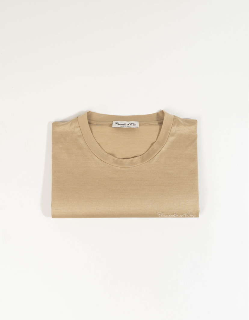 Castello d'Oro Beige T-shirt 100% Cotton Regular Fit image